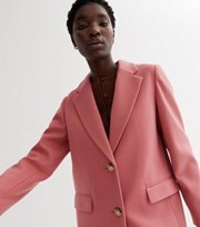 New Look Pale Pink Revere Collar Blazer Coat